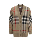 Beige Polyester Cardigan Burberry