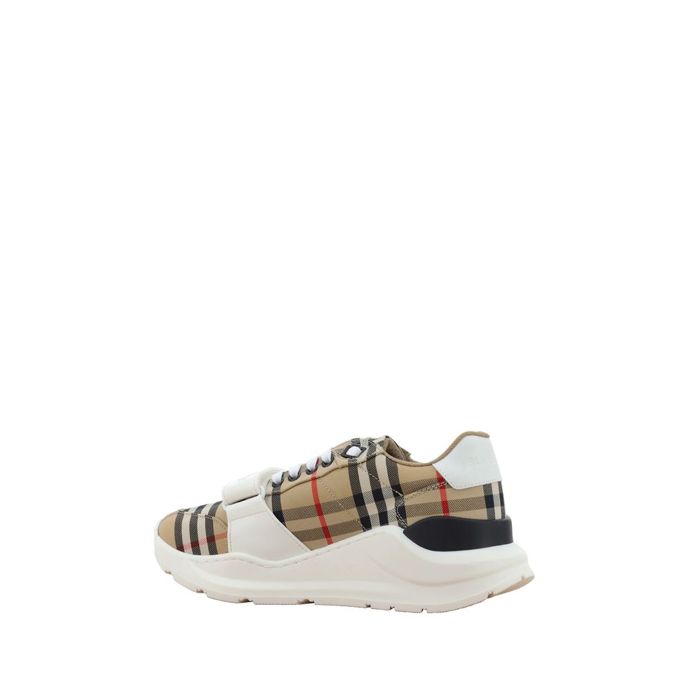 Beige Cotton Athletic Sneakers Burberry