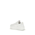 White Calf Leather Bos Taurus Platform Sneakers Prada
