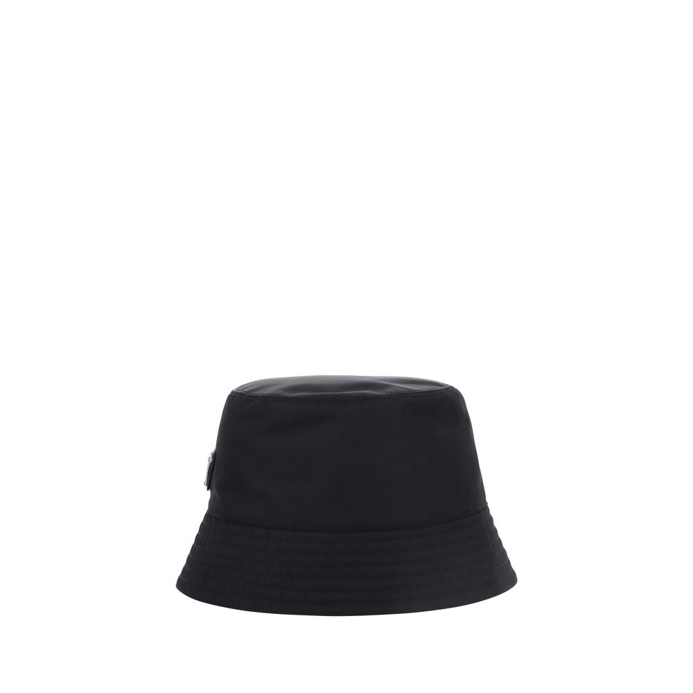 Black Polyamide Bucket Hat Prada