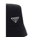 Black Polyamide Bucket Hat Prada