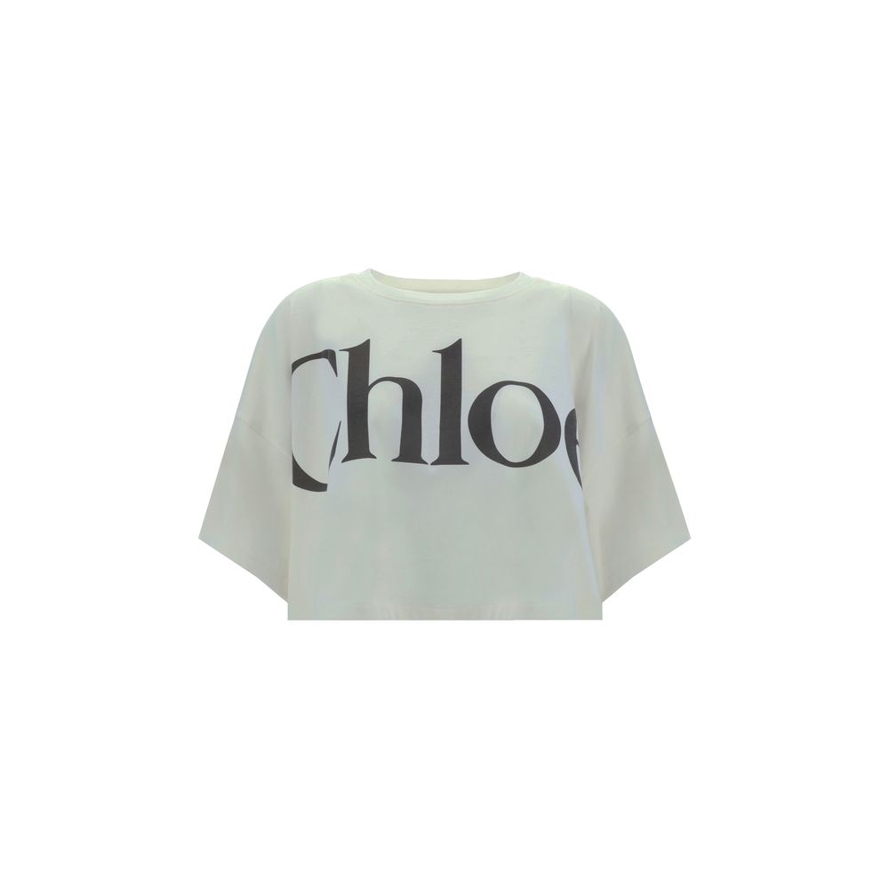 White Cotton T-Shirt Chloé