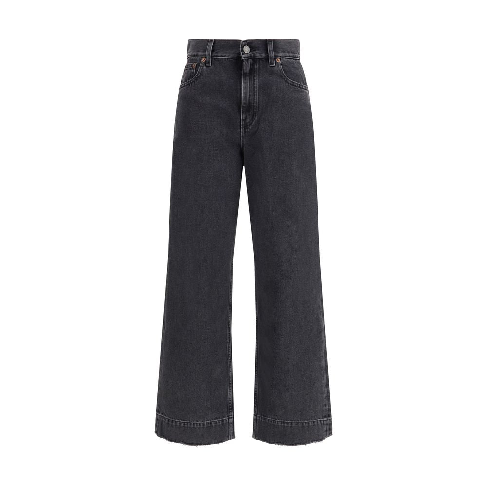 Black Cotton High-Waisted Jean Chloé