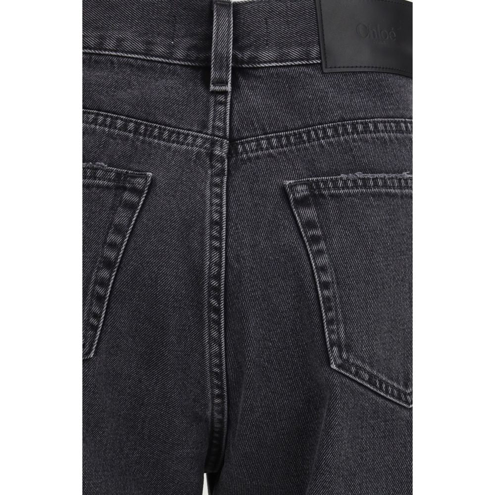 Black Cotton High-Waisted Jean Chloé