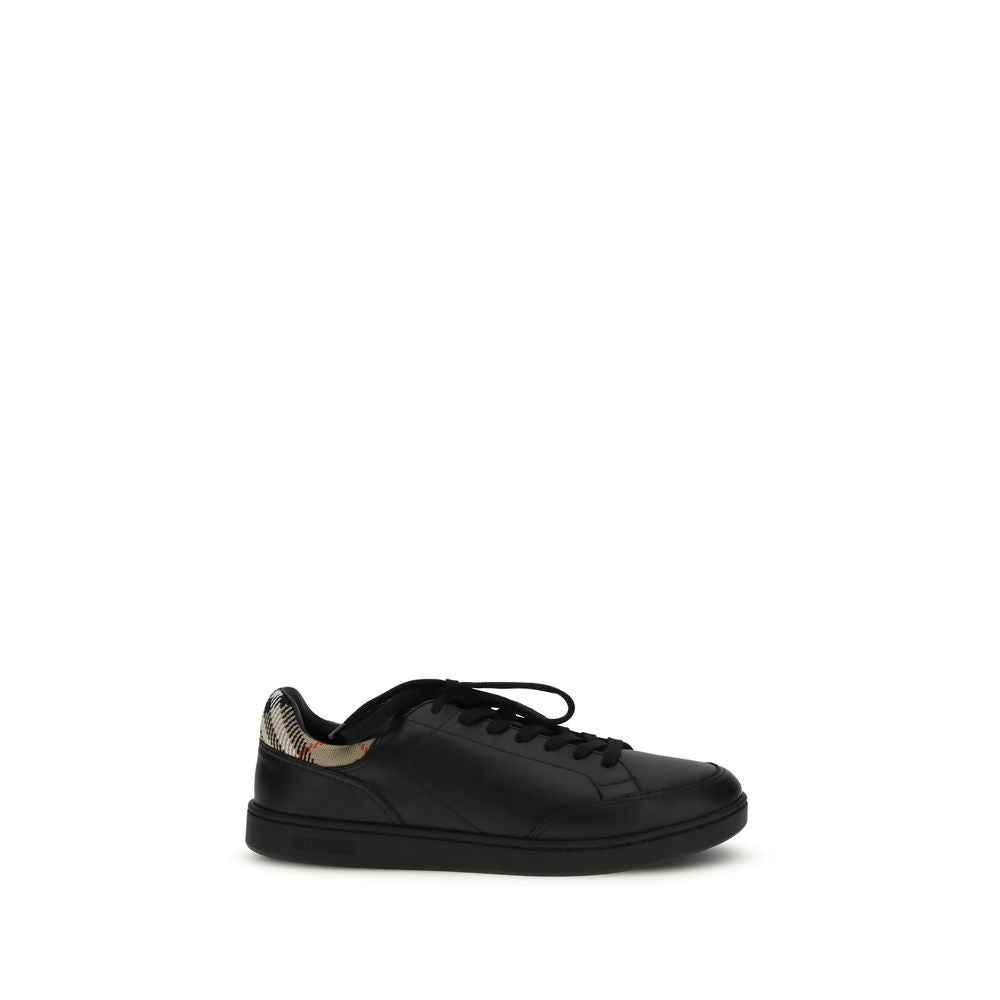 Black Calf Leather Bos Taurus Low Top Sneakers Burberry