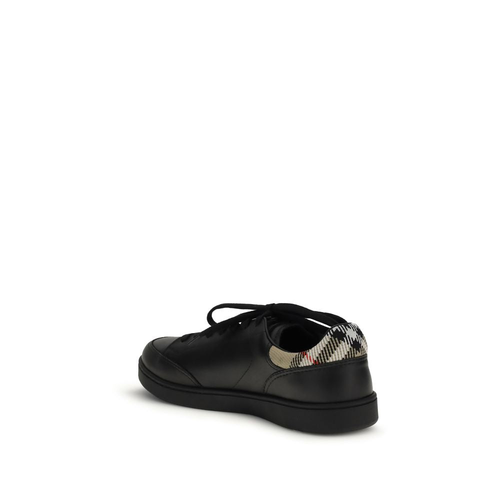 Black Calf Leather Bos Taurus Low Top Sneakers Burberry