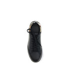 Black Calf Leather Bos Taurus Low Top Sneakers Burberry