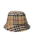 Beige Cotton Bucket Hat Burberry
