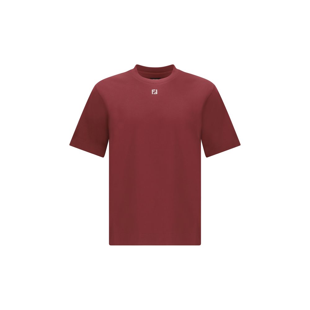 Bordeaux Cotton T-Shirt Fendi