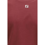 Bordeaux Cotton T-Shirt Fendi