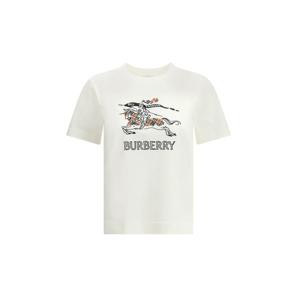 White Cotton T-Shirt Burberry