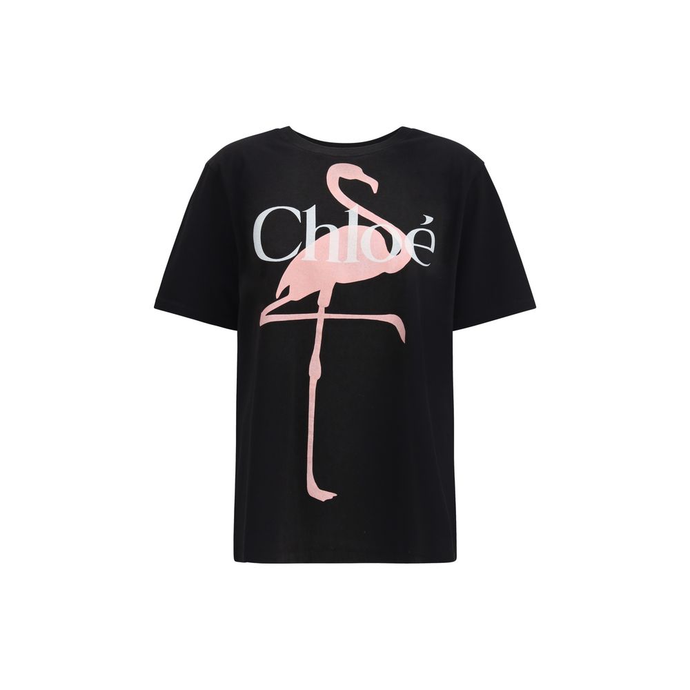 Black Cotton T-Shirt Chloé