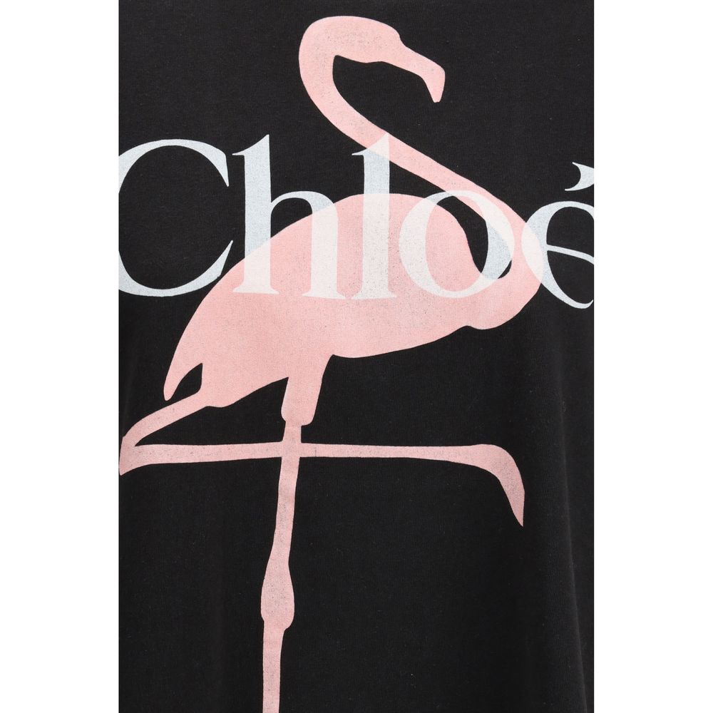 Black Cotton T-Shirt Chloé