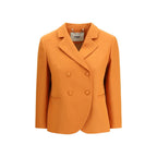 Orange Fleece Wool Blazer Fendi