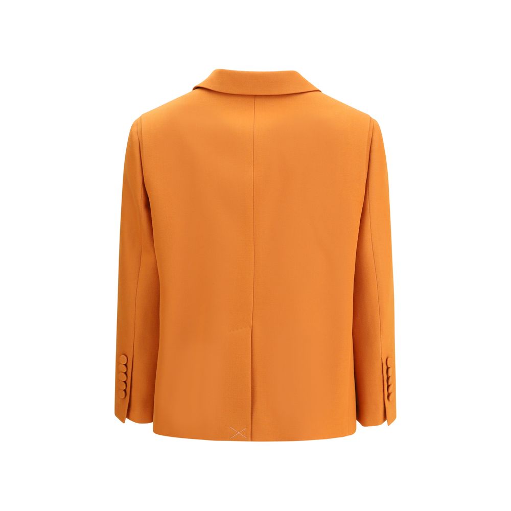 Orange Fleece Wool Blazer Fendi