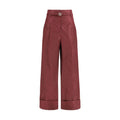 Bordeaux Silk Dress Pants Fendi