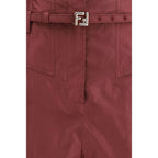 Bordeaux Silk Dress Pants Fendi