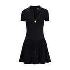 Black Viscose Casual Dress Balmain