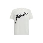 White Cotton T-Shirt Balmain