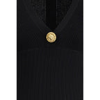Black Viscose Casual Dress Balmain