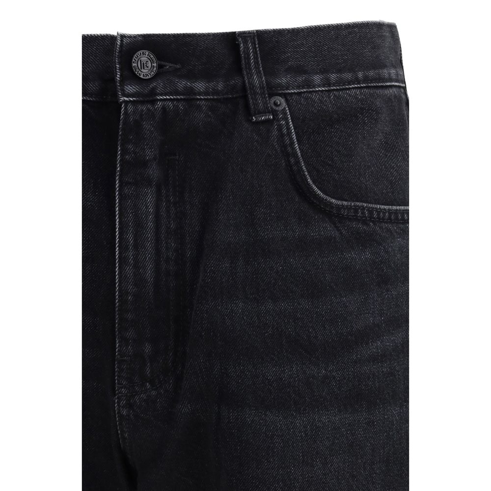 Black Cotton Jeans Denim Balmain